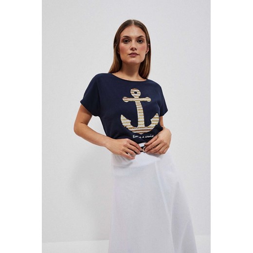 Koszulka damska z marynistycznym nadrukiem ze sklepu 5.10.15 w kategorii Bluzki damskie - zdjęcie 171598141