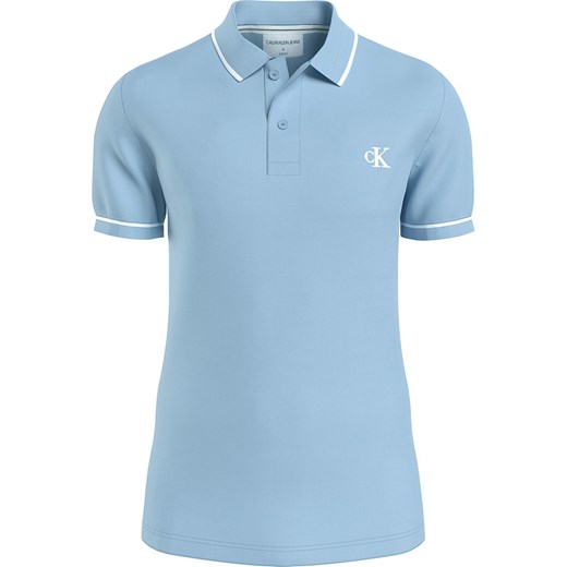 Calvin Klein Koszulka polo w kolorze błękitnym Calvin Klein S promocyjna cena Limango Polska