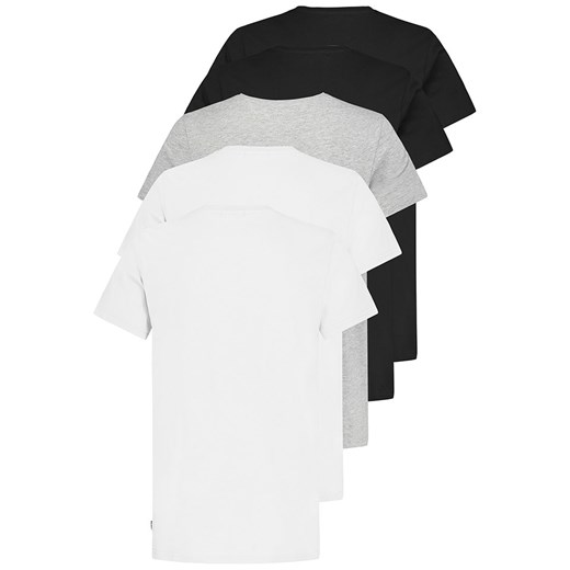 Sublevel Koszulki (5 szt.) w kolorze jasnoszarym, białym i czarnym M okazyjna cena Limango Polska
