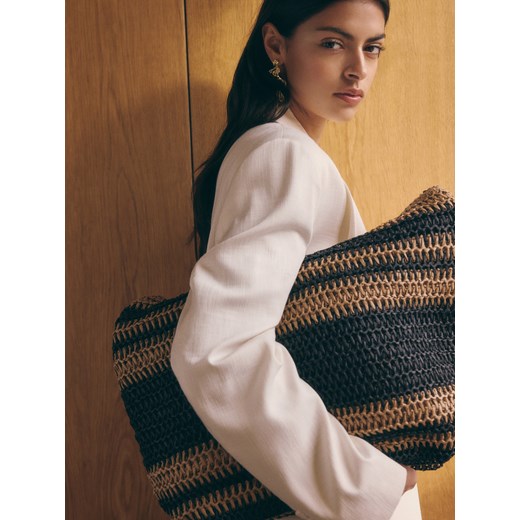 Reserved - Pleciona torebka shopper - wielobarwny Reserved ONE SIZE Reserved