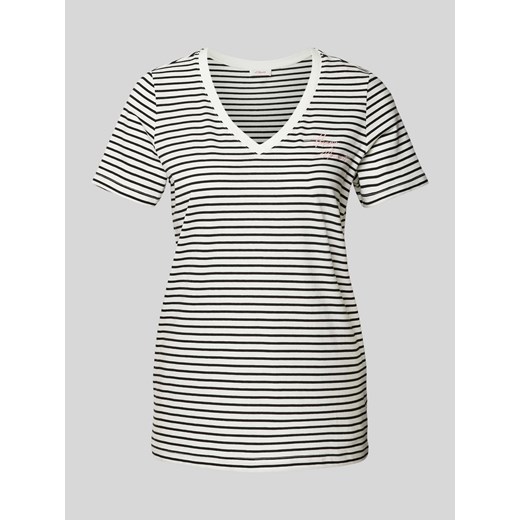 T-shirt ze wzorem w paski model ‘Stitch’ ze sklepu Peek&Cloppenburg  w kategorii Bluzki damskie - zdjęcie 171689802