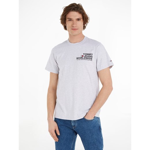 TOMMY JEANS Koszulka w kolorze jasnoszarym ze sklepu Limango Polska w kategorii T-shirty męskie - zdjęcie 171691300