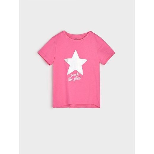 Sinsay - Koszulka z nadrukiem - różowy ze sklepu Sinsay w kategorii Bluzki dziewczęce - zdjęcie 171692870