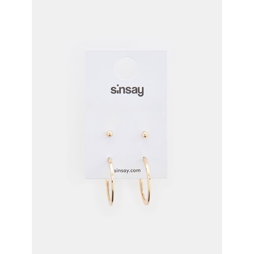 Sinsay - Kolczyki 2 pack - złoty Sinsay Jeden rozmiar Sinsay