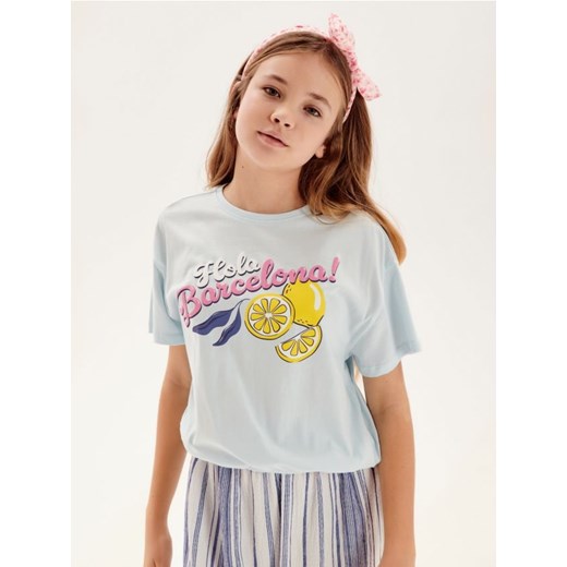 Sinsay - Koszulka - błękitny ze sklepu Sinsay w kategorii Bluzki dziewczęce - zdjęcie 171693411
