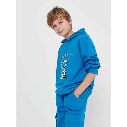 Sinsay - Bluza z kapturem - niebieski ze sklepu Sinsay w kategorii Bluzy chłopięce - zdjęcie 171693442