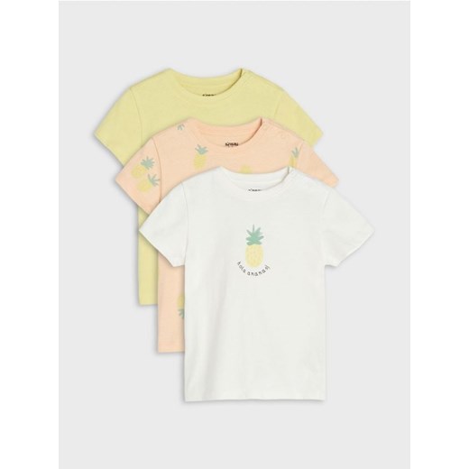 Sinsay - Koszulki 3 pack - pomarańczowy ze sklepu Sinsay w kategorii Koszulki niemowlęce - zdjęcie 171693493