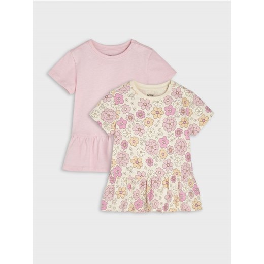 Sinsay - Koszulki 2 pack - kremowy ze sklepu Sinsay w kategorii Koszulki niemowlęce - zdjęcie 171693494
