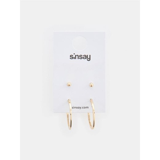 Sinsay - Kolczyki 2 pack - złoty Sinsay Jeden rozmiar Sinsay