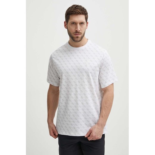 Guess t-shirt bawełniany JESSEN męski kolor biały wzorzysty Z4GI19 I3Z14 ze sklepu ANSWEAR.com w kategorii T-shirty męskie - zdjęcie 171694771