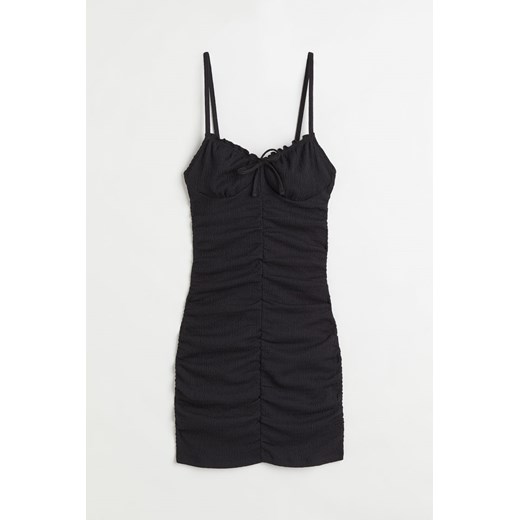 H & M - Drapowana sukienka - Czarny ze sklepu H&M w kategorii Sukienki - zdjęcie 171695964