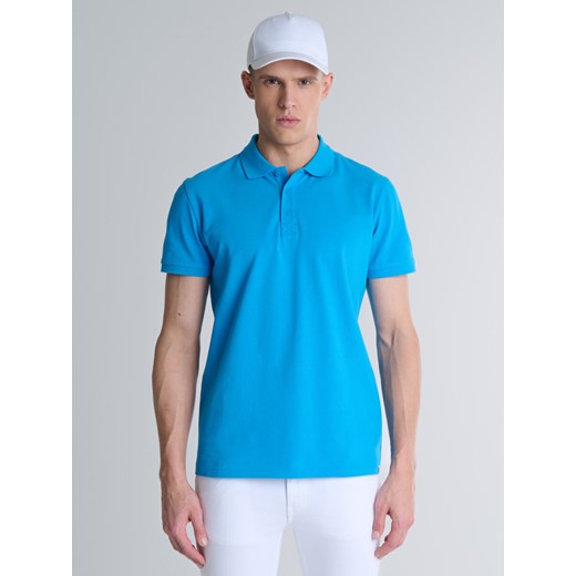 Koszulka męska polo niebieska Markolinos 401 ze sklepu Big Star w kategorii T-shirty męskie - zdjęcie 171696424