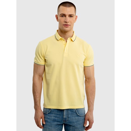 Koszulka męska polo żółta Cardi 200 ze sklepu Big Star w kategorii T-shirty męskie - zdjęcie 171696484