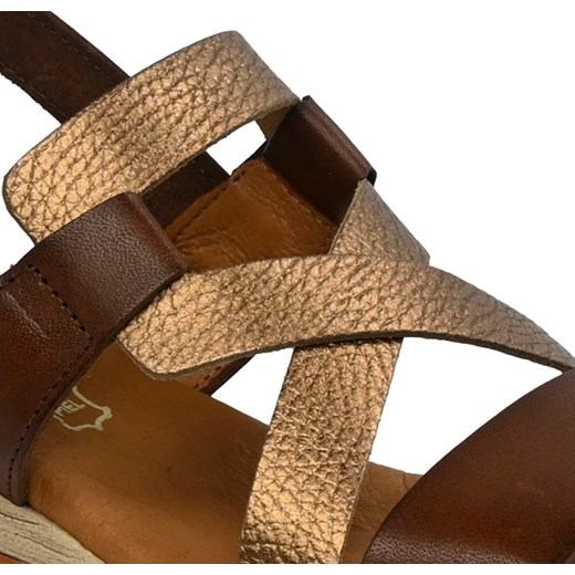 Sandały damskie Verano skórzane casualowe z klamrą 