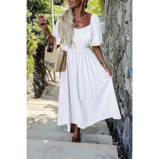 Sukienka PERIANA WHITE ze sklepu Ivet Shop w kategorii Sukienki - zdjęcie 171702352