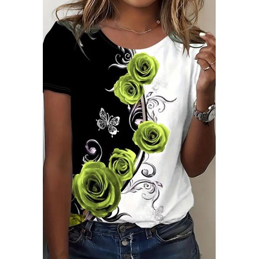 T-shirt DERMILDA GREEN ze sklepu Ivet Shop w kategorii Bluzki damskie - zdjęcie 171702384