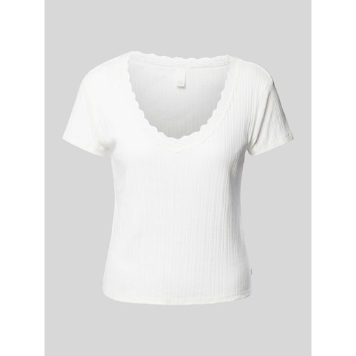 T-shirt z drobnym prążkowaniem ze sklepu Peek&Cloppenburg  w kategorii Bluzki damskie - zdjęcie 171702593