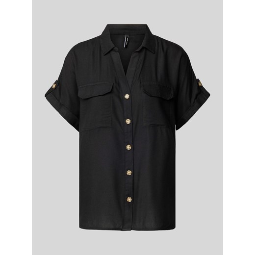 Bluzka koszulowa z listwą guzikową model ‘BUMPY’ ze sklepu Peek&Cloppenburg  w kategorii Koszule damskie - zdjęcie 171702661