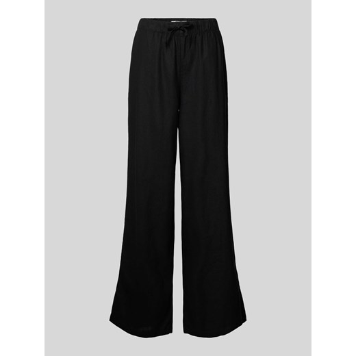Spodnie o kroju regular fit z mieszanki lnu i wiskozy z tunelem ze sklepu Peek&Cloppenburg  w kategorii Spodnie damskie - zdjęcie 171702763
