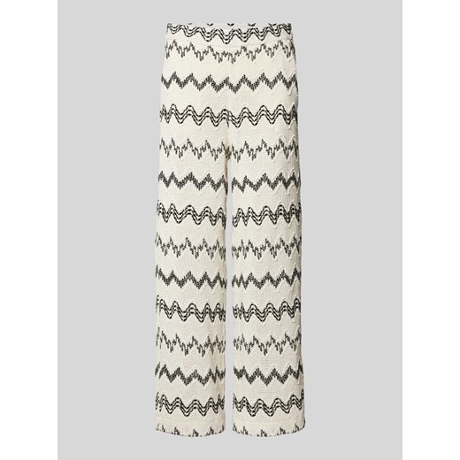 Spodnie o kroju regular fit z elastycznym pasem model ‘PALAZZO’ ze sklepu Peek&Cloppenburg  w kategorii Spodnie damskie - zdjęcie 171702781
