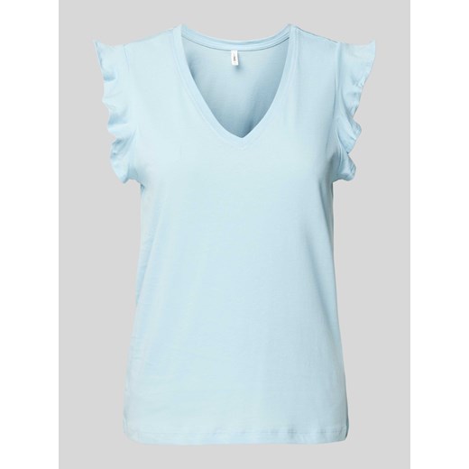 T-shirt z dekoltem w serek model ‘MAY’ ze sklepu Peek&Cloppenburg  w kategorii Bluzki damskie - zdjęcie 171702920