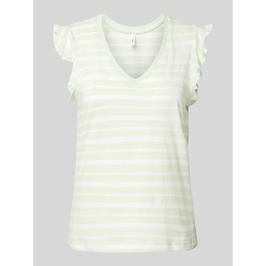 T-shirt z dekoltem w serek model ‘MAY’ ze sklepu Peek&Cloppenburg  w kategorii Bluzki damskie - zdjęcie 171703104