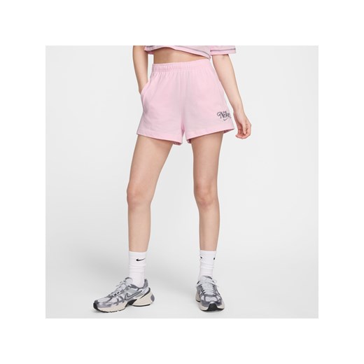 Damskie spodenki z dżerseju Nike Sportswear - Różowy ze sklepu Nike poland w kategorii Szorty - zdjęcie 171703374