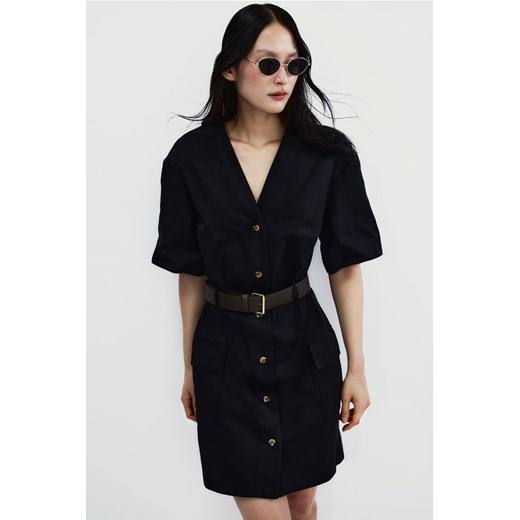 H & M - Sukienka utility z paskiem - Czarny ze sklepu H&M w kategorii Sukienki - zdjęcie 171703643