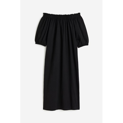 H & M - Sukienka z odkrytymi ramionami - Czarny H & M L H&M
