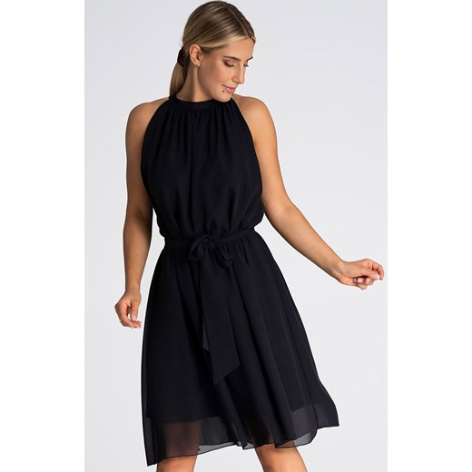 Czarna sukienka mini M958, Kolor czarny, Rozmiar L/XL, Figl ze sklepu Primodo w kategorii Sukienki - zdjęcie 171704870