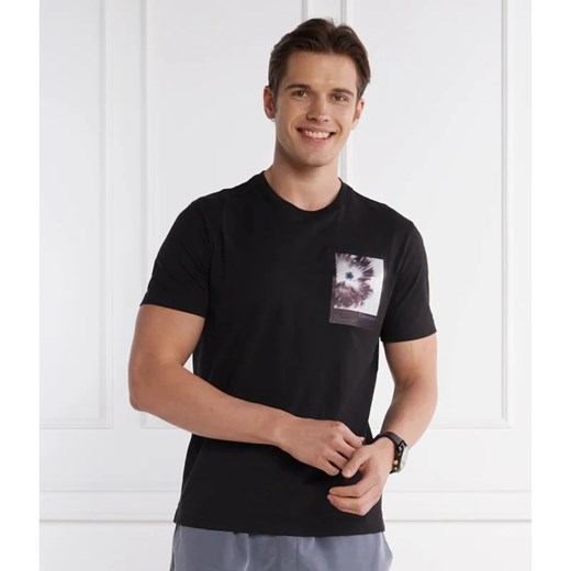 T-shirt męski czarny Calvin Klein z krótkim rękawem z napisami 