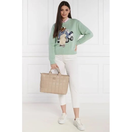 Shopper bag brązowa Joop! ze skóry ekologicznej