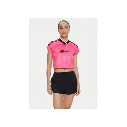 adidas T-Shirt Tiro Summer IS0727 Różowy Slim Fit ze sklepu MODIVO w kategorii Bluzki damskie - zdjęcie 171707231