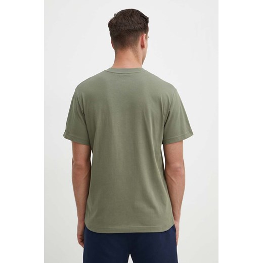 Lacoste t-shirt bawełniany męski kolor zielony gładki Lacoste XL ANSWEAR.com