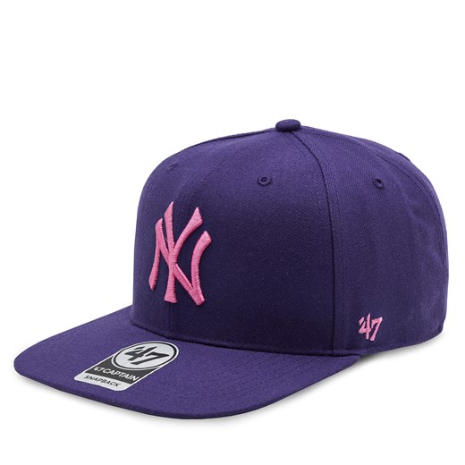 Czapka z daszkiem 47 Brand Mlb New York Yankees No Shot NSHOT17WBP Ppa Purple ze sklepu eobuwie.pl w kategorii Czapki z daszkiem damskie - zdjęcie 171708541