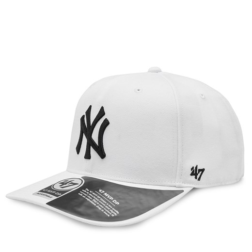 Czapka z daszkiem 47 Brand Mlb New York Yankees Cold Zone CLZOE17WBP Whb White ze sklepu eobuwie.pl w kategorii Czapki z daszkiem męskie - zdjęcie 171708600