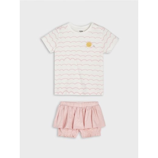 Sinsay - Komplet: koszula i szorty - kremowy ze sklepu Sinsay w kategorii Komplety niemowlęce - zdjęcie 171709754