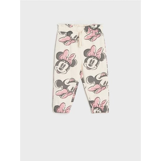 Sinsay - Spodnie dresowe Myszka Minnie - kremowy ze sklepu Sinsay w kategorii Spodnie i półśpiochy - zdjęcie 171709851