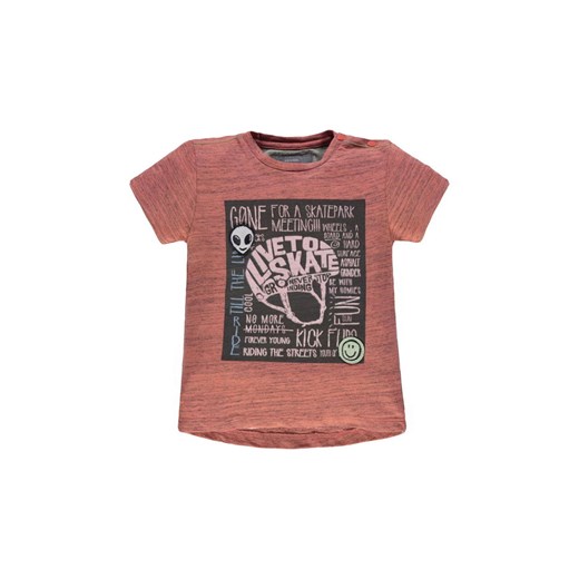 Chłopięca koszulka z krótkim rękawem pomarańczowa ze sklepu 5.10.15 w kategorii T-shirty chłopięce - zdjęcie 171710002