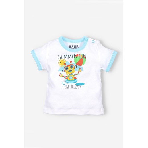 T-shirt niemowlęcy z bawełny organicznej dla chłopca Nini 74 5.10.15