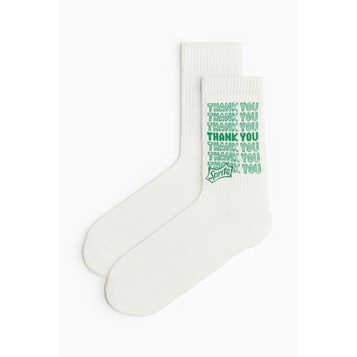 H & M - Skarpety z motywem - Biały ze sklepu H&M w kategorii Skarpetki damskie - zdjęcie 171713041