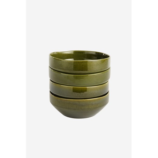 H & M - Zestaw 4 Ceramicznych Talerzy - Zielony ze sklepu H&M w kategorii Talerze - zdjęcie 171713054