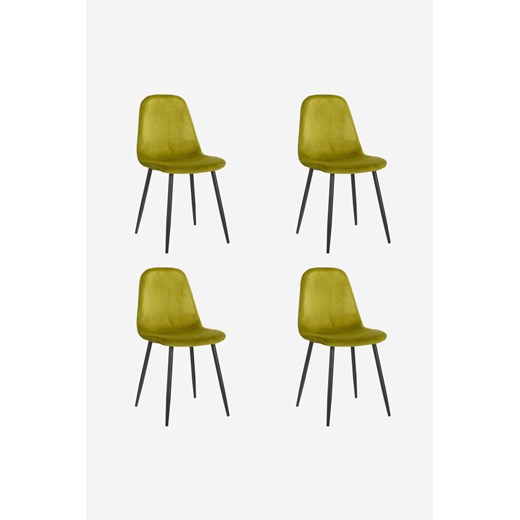 H & M - Zestaw 4 Tapicerowanych Krzeseł - Zielony H & M One Size H&M