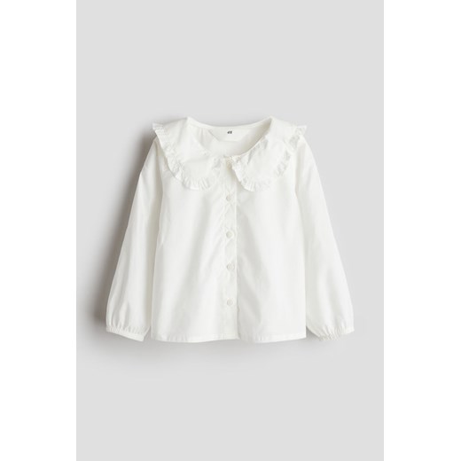 H & M - Bluzka z kołnierzykiem - Biały ze sklepu H&M w kategorii Bluzki dziewczęce - zdjęcie 171713071