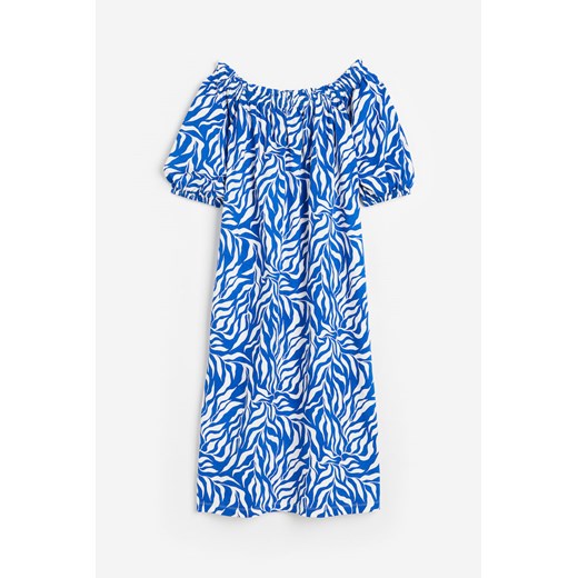 H & M - Sukienka z odkrytymi ramionami - Niebieski H & M M H&M