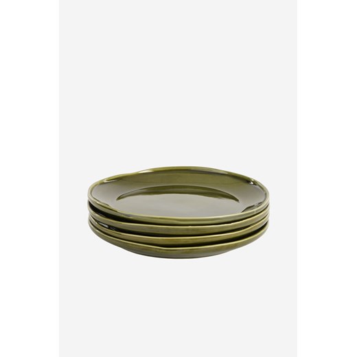 H & M - Zestaw 4 Ceramicznych Talerzy - Zielony ze sklepu H&M w kategorii Talerze - zdjęcie 171713101