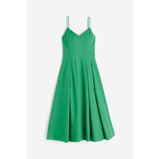 H & M - Bawełniana sukienka z zakładkami - Zielony ze sklepu H&M w kategorii Sukienki - zdjęcie 171715830
