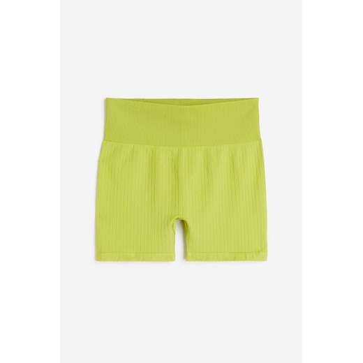 H & M - Bezszwowe szorty hotpants DryMove - Zielony ze sklepu H&M w kategorii Szorty - zdjęcie 171715834