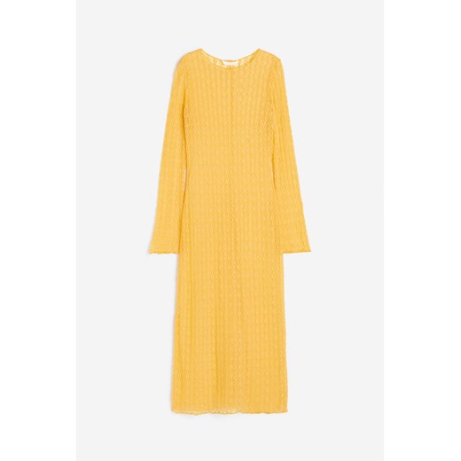H & M - Koronkowa sukienka - Żółty H & M S H&M