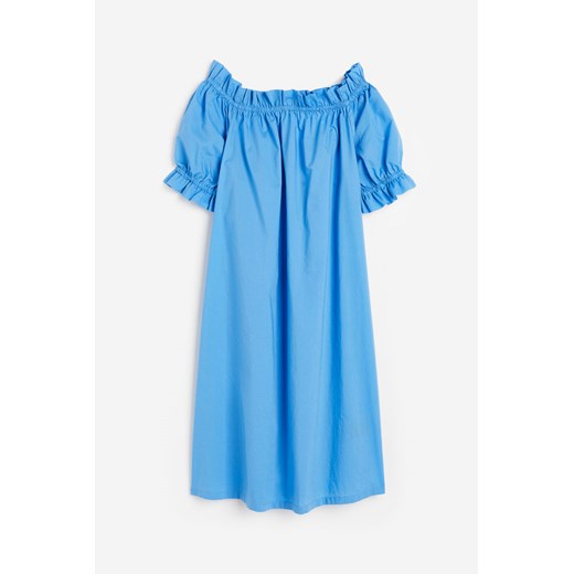 H & M - Sukienka z odkrytymi ramionami - Niebieski H & M S H&M